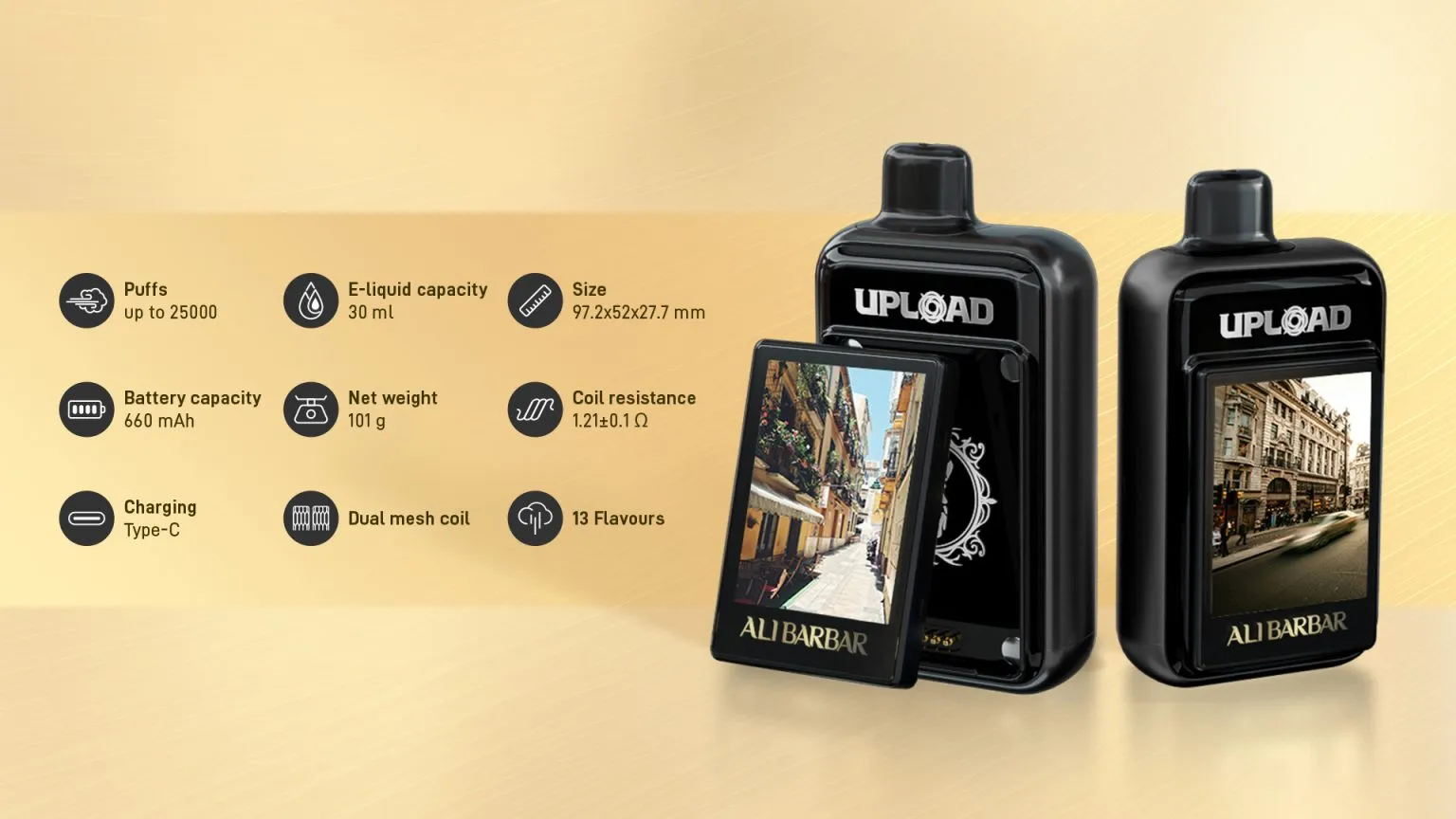 ALIBARBAR UPLOAD 25000 Puffs Disposable Vape suppliers