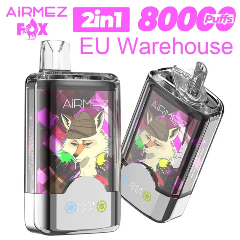 Airmez 80000 Puffs 80K Fox 2 nan 1 doub-Gou jetab Vape