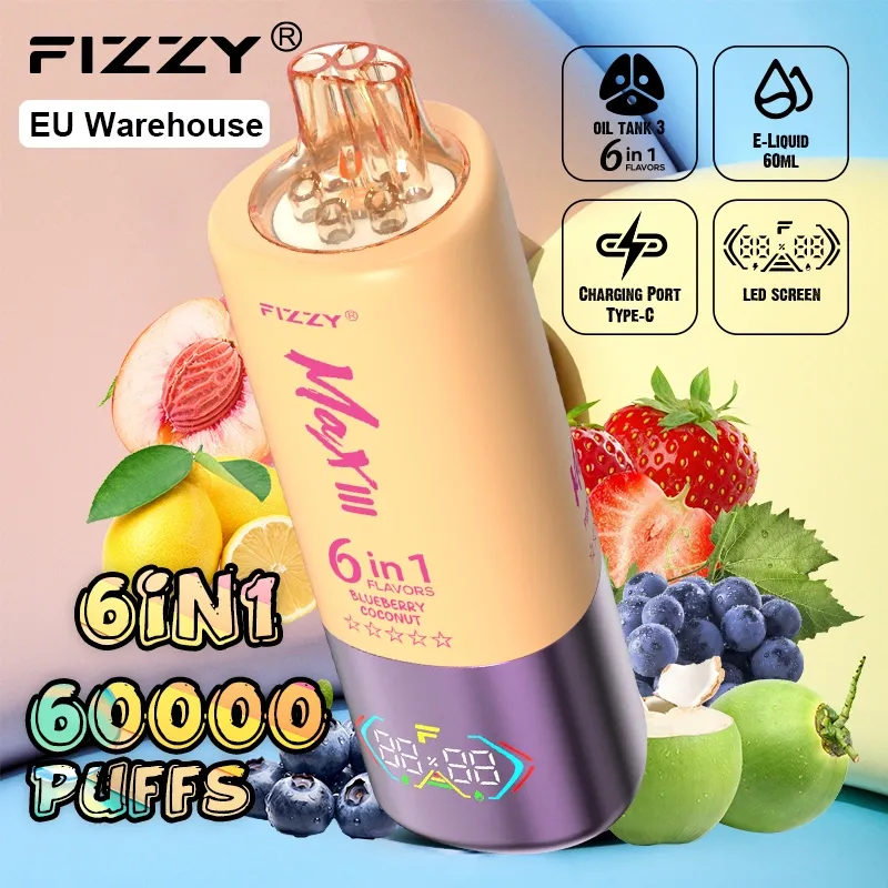 Fizzy 60000 Puffs Puff 60k 6 nan 1 Gou jetab Vape