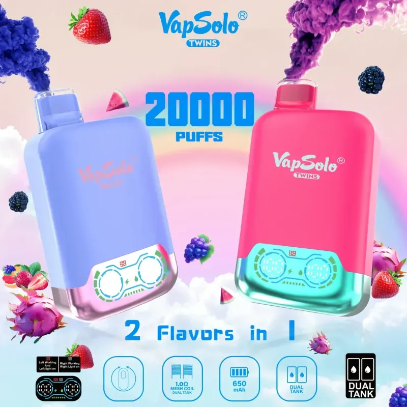 Definitif VapSolo Twins 20000 Revizyon an: Yon pisans gou doub?