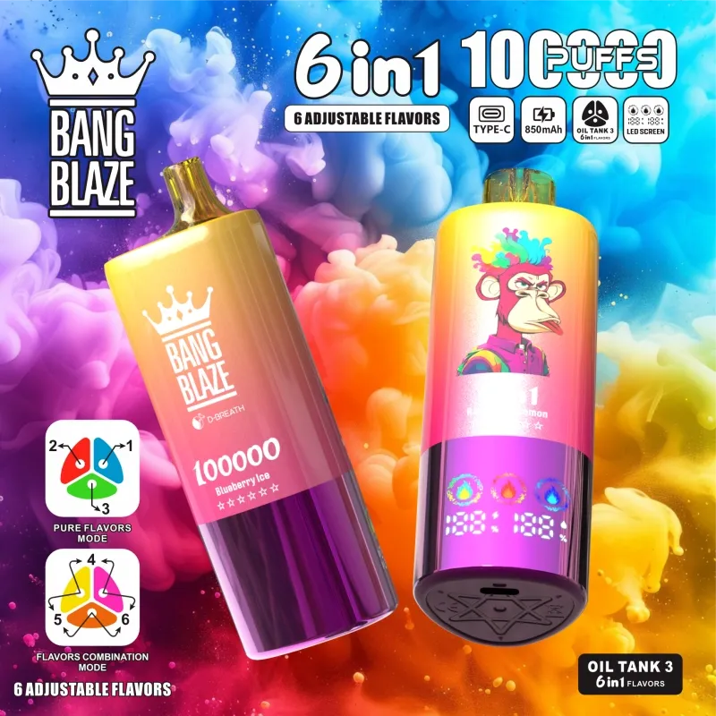 Bang Leader 110K Puffs 110000 6 nan 1 Wholesale Vape jetab: Ranpli Gid 2024