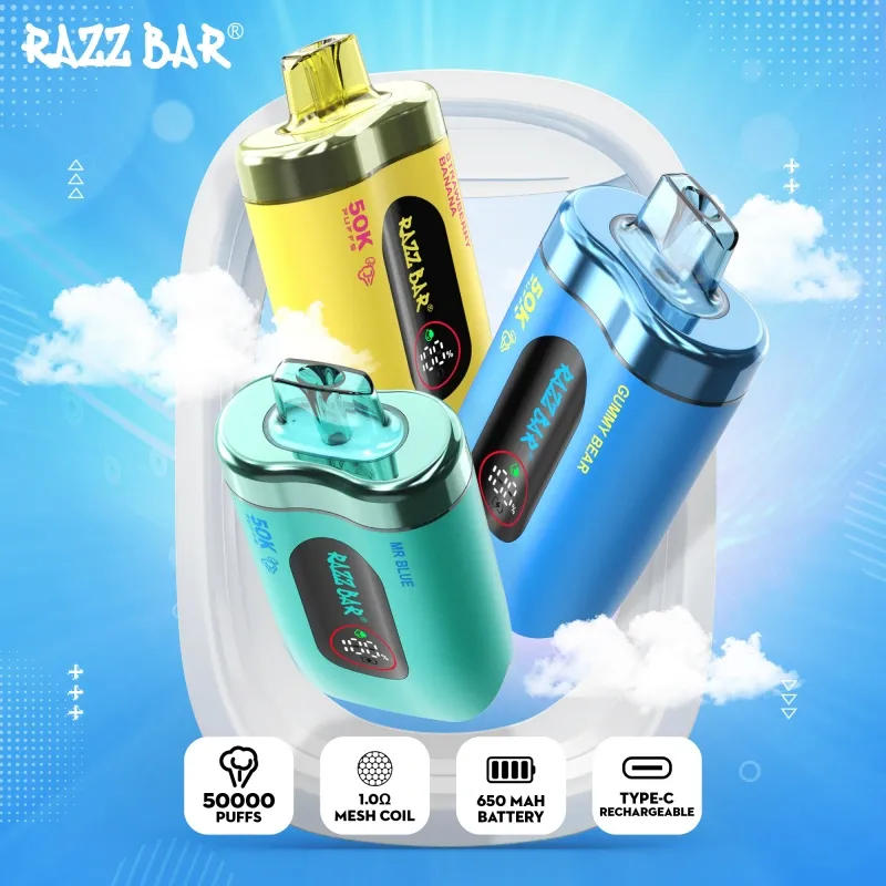 Razz Bar 50000 Puffs Smart Screen Vape jetab